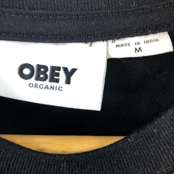 Doll’s Kill Obey Organic Cotton Women’s Size M Elijah Graphic Tee T Shirt Black - Picture 6 of 7